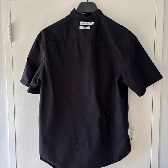 Calvin Klein Boxy Black 100% Cotton Button Up - Size Medium - Picture 7 of 11